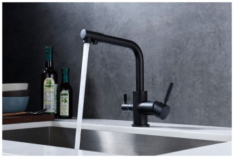 Детальное фото товара: Emar EC-3003N black, смеситель, черный
