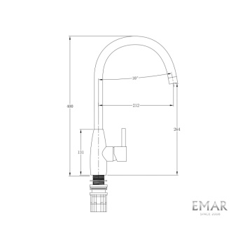 Детальное фото товара: Emar EC-3022, смеситель, сатин