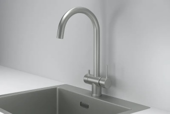 Детальное фото товара: GRANULA 7104 смеситель, нержавеющая сталь, сталь сатин