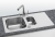 Детальное фото товара: ALVEUS GLASSIX 20 RAL9005-90, мойка, нержавеющая сталь/стекло, белый (в компл.с сифон)