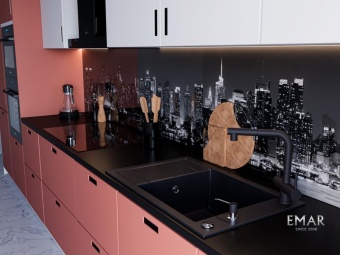Детальное фото товара: Emar EMQ-1780.Q, мойка, гранит, оникс