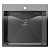 Фото товара: Rivelato RINOX 4450 PVD black, мойка, нержавеющая сталь, черный