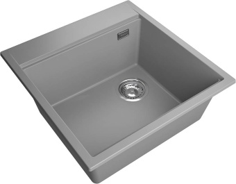 Детальное фото товара: Rivelato TESORO TR-505-R grigio metallizz, мойка, гранит, серый металлик