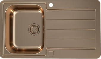 Детальное фото товара: ALVEUS LINE MONARCH 20 COPPER, мойка, нержавеющая сталь (в компл. с выпуском без сифона)