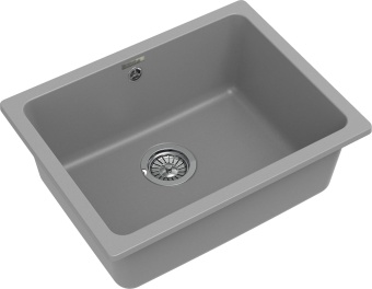 Детальное фото товара: Rivelato BERKANA BK-50 grigio metallizzato, мойка, гранит, серый металлик