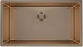Детальное фото товара: ALVEUS QUADRIX MONARCH 60 COPPER, мойка, нержавеющая сталь, медь