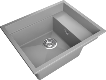Детальное фото товара: Rivelato NOBILE NB-544-R grigio metallizz, мойка, гранит, серый металлик