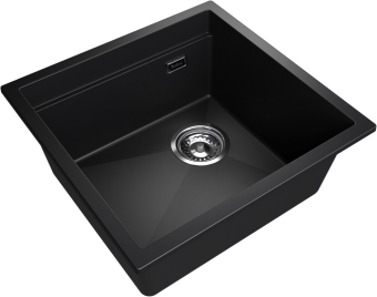 Детальное фото товара: Rivelato LINO LN-454-R nero, мойка, гранит, черный