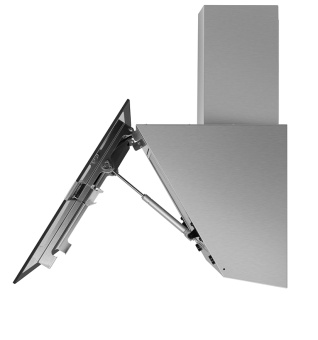 Детальное фото товара: Maunfeld MERSEY 90 нержавеющая сталь/черное стекло