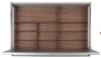 Детальное фото товара: Technoinox вставка для столовых приборов Fineline 90, B50 Legrabox для низкого ящика, темный орех