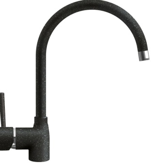 Детальное фото товара: ITALMIX MINIMALE MN 0636 BASALT, смеситель, гранит, черный GR32