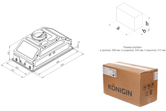 Детальное фото товара: Konigin Skylark Black Glass 60