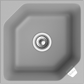 Детальное фото товара: Rivelato LOCUS LS-50 grigio metallizzat, мойка, гранит, серый металлик