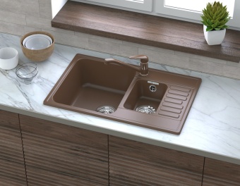Детальное фото товара: GranFest QUARZ GF-Z21K, мойка, гранит, серый