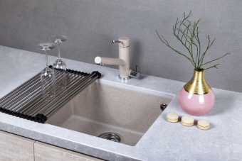 Детальное фото товара: Omoikiri Bosen 54-U-WH, мойка, гранит, белый