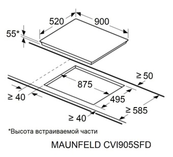 Детальное фото товара: Maunfeld CVI905SFDGR Inverter