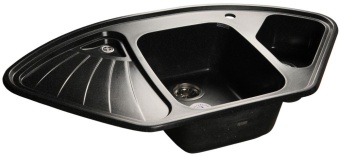 Детальное фото товара: GranFest CORNER GF-C-1040 E, мойка, мрамор, черный