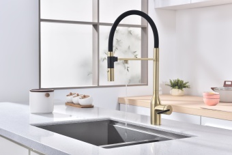 Детальное фото товара: Paulmark Magneto One, смеситель, светлое золото