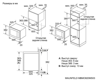 Детальное фото товара: Maunfeld MBMO820MS03