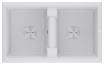 Детальное фото товара: Paulmark TANDEM 80/2, мойка, гранит, белый
