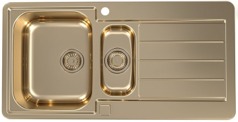 Детальное фото товара: ALVEUS LINE MONARCH 10 BRONZE, мойка, нержавеющая сталь, бронза (в компл. с выпуском без сифона)