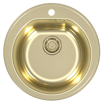 Детальное фото товара: ALVEUS FORM MONARCH 30 GOLD, мойка, нерж.сталь (в компл. с выпуском без сифона)