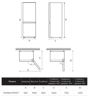 Детальное фото товара: Midea MDRB473MGF46OM