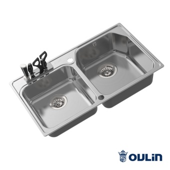 Детальное фото товара: Oulin OL-H9910, мойка, нержавеющая сталь сатин