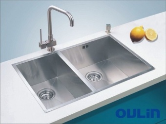 Детальное фото товара: Oulin OL-F202, мойка, нержавеющая сталь сатин