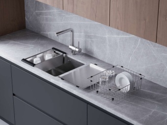 Детальное фото товара: Omoikiri Tadzava 54-U/I-IN Ultra, мойка, нержавеющая сталь 