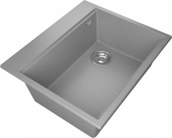 Детальное фото товара: Rivelato TESORO TR-605-R grigio metallizz, мойка, гранит, серый металлик
