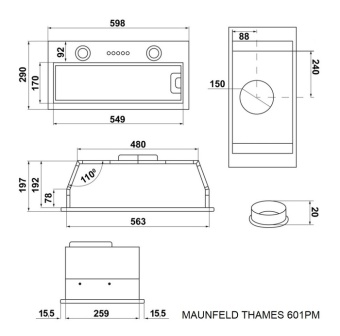 Детальное фото товара: Maunfeld THAMES 601PM BLACK