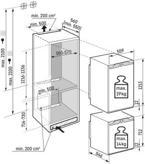 Детальное фото товара: Liebherr IXRF 5600-22 001 набор (состоит из IRe 4100-22 001 и IFNd 3503-22 001)