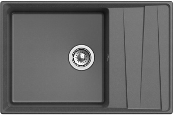 Детальное фото товара: GranFest LEVEL GF-LV-760L, мойка, мрамор, графит