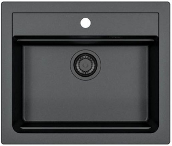 Детальное фото товара: ALVEUS GRANITAL ATROX 30 CARBON - G91, мойка, гранит, черный (в комплекте с сифоном 1148149)