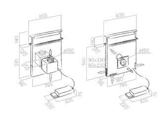 Детальное фото товара: ELICA PANDORA BL/F/90