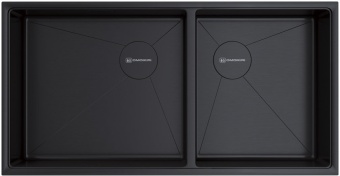 Детальное фото товара: Omoikiri Taki 85-2-LB-U/IF-GB Side, мойка, нержавеющая сталь/графит