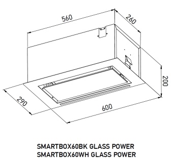 Детальное фото товара: MEFERI SMARTBOX60WH GLASS POWER