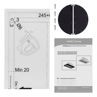Детальное фото товара: Krona KATE 600 GLASS WHITE PB