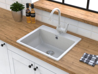 Детальное фото товара: GranFest VERTEX GF-V-580, мойка, мрамор топаз