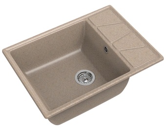 Детальное фото товара: GranFest VERTEX GF-V-680L, мойка, мрамор, песочный