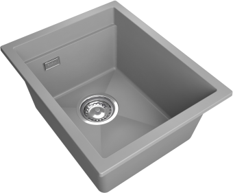 Детальное фото товара: Rivelato LINO LN-354 grigio metallizz, мойка, гранит, серый металлик