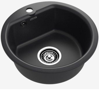 Детальное фото товара: GranFest GF-SMART 435, мойка, мрамор, черный