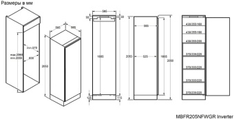 Детальное фото товара: Maunfeld MBFR205NFWGR Inverter