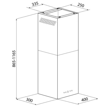 Детальное фото товара: Konigin Geometry Inox/Black Glass 40