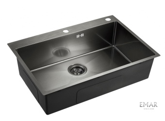 Детальное фото товара: Emar EMB-125A PVD Nano Dark, мойка, вороненая сталь