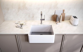 Детальное фото товара: ALVEUS NEOCERAMIC, мойка, нержавеющая сталь, белый