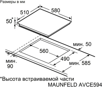 Детальное фото товара: Maunfeld AVCE594BK