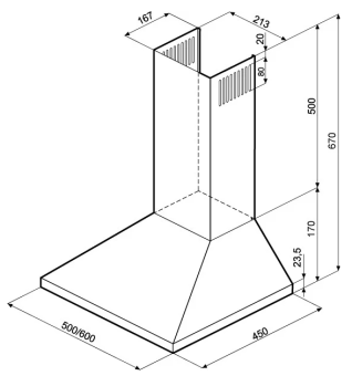 Детальное фото товара: Krona JANNA 600 black push button