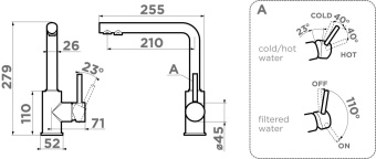 Детальное фото товара: Omoikiri Nakagawa 2 Plus-SL, смеситель, sicilian lemon